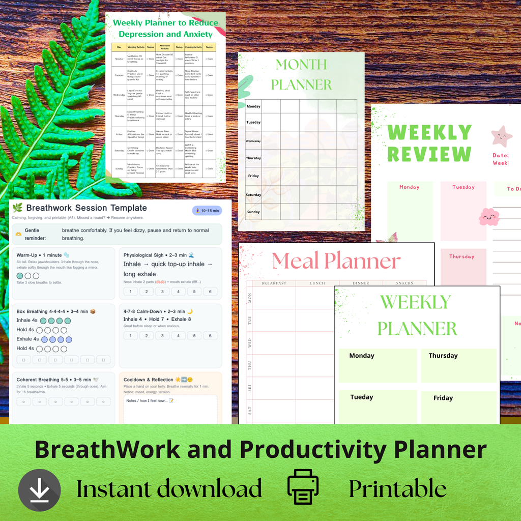 Wellness & Productivity Planner – Achieve More, Stay Balanced