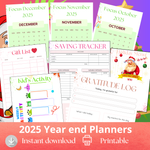 Year-End 2025 October, November & December Printable Planners